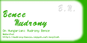 bence mudrony business card